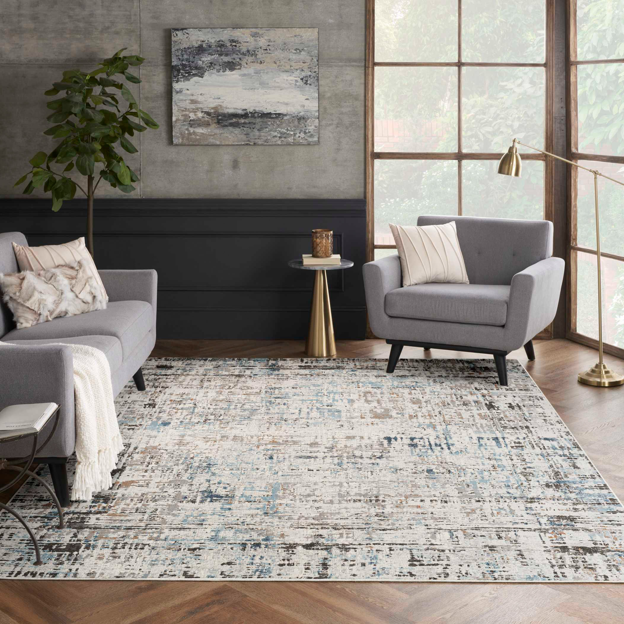 Nourison Arctic Area Rug Collection  Aurora