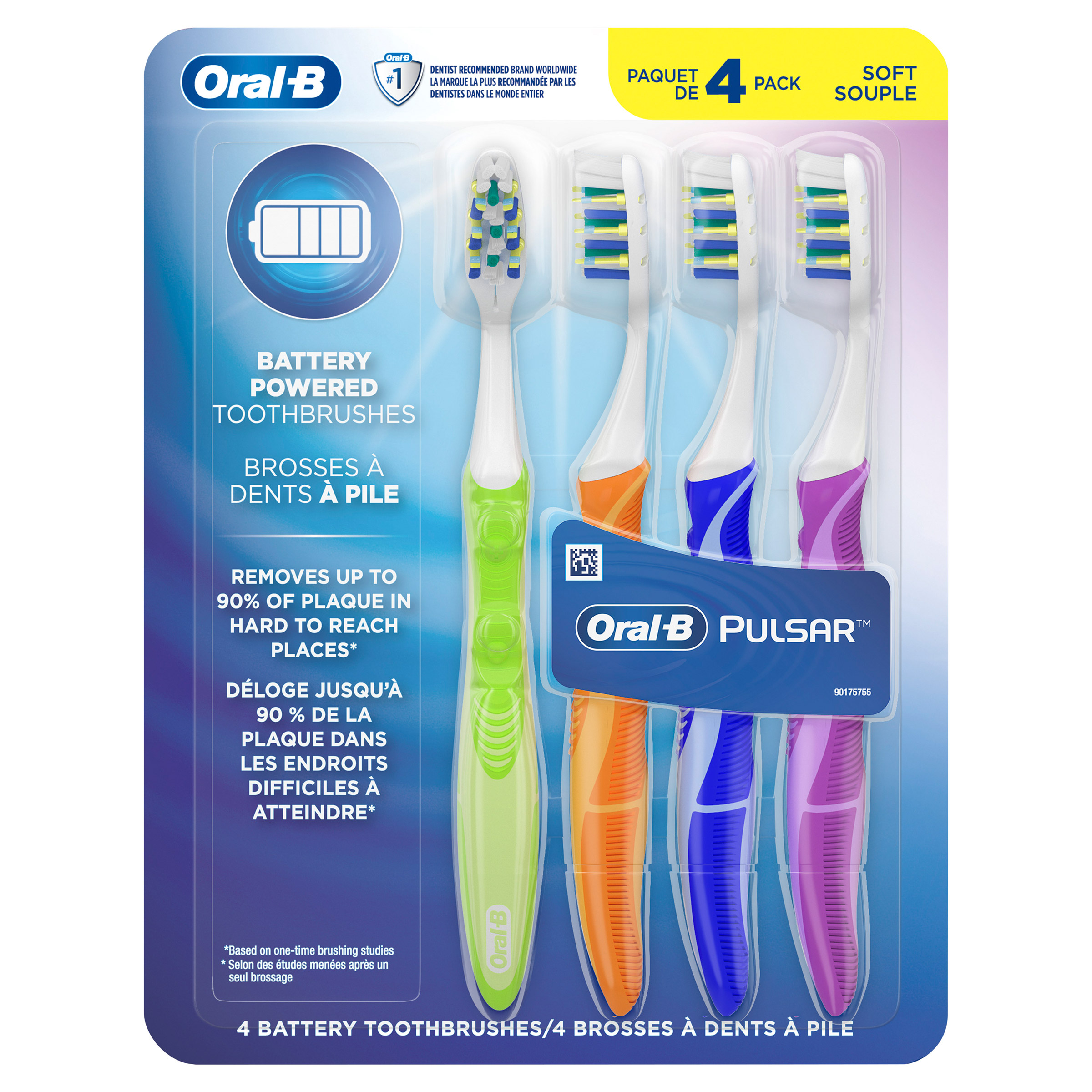 Oral-B Pulsar Toothbrushes, 4-pack
