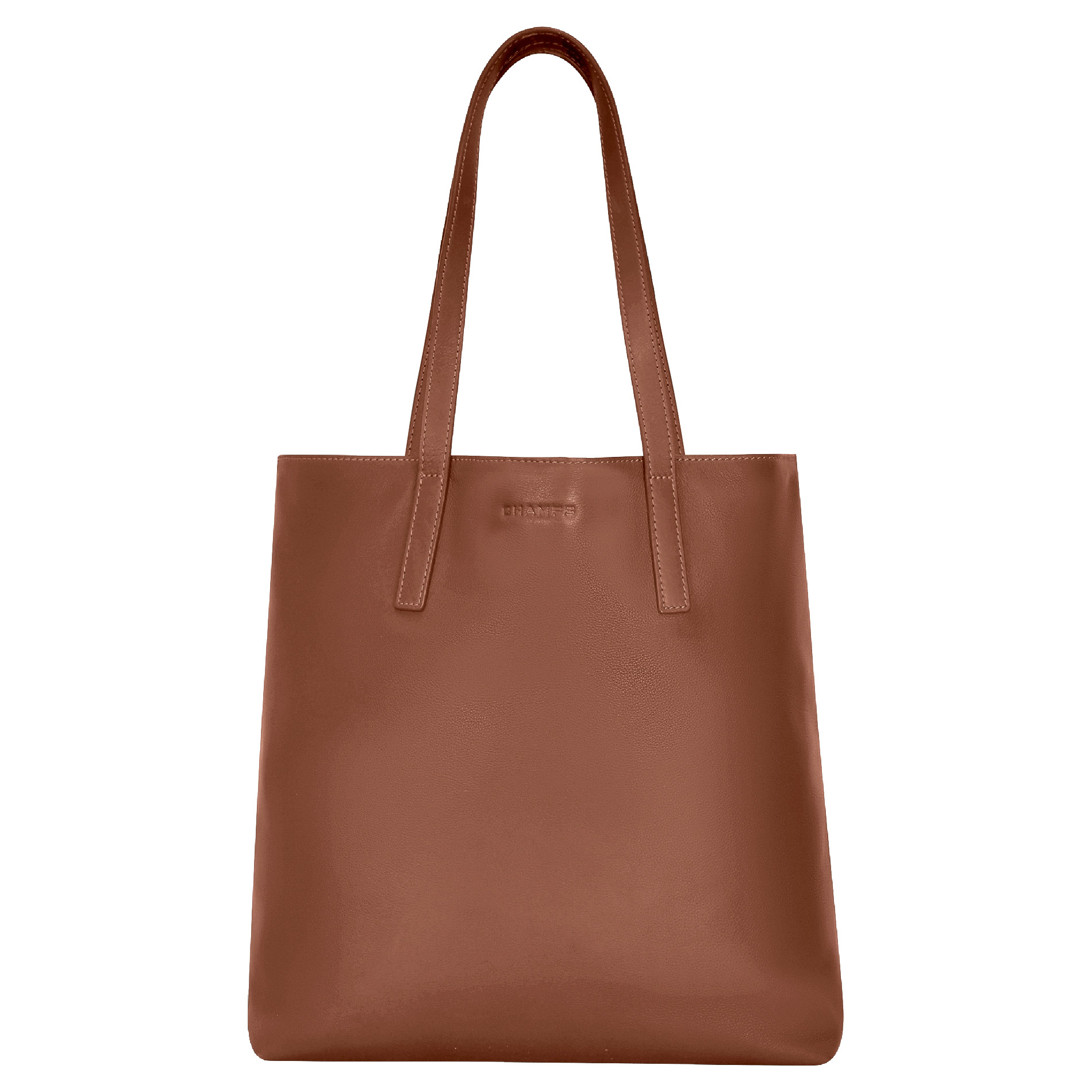 Champs Onyx Collection Leather Vertical Buisness Tote, 13 L