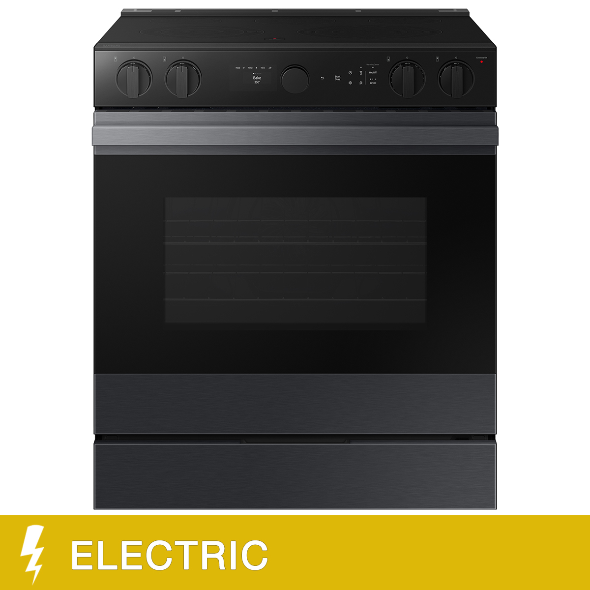 Samsung Bespoke 30 in. 6.3 cu ft. in Matte Black Steel Electric 5 Element Range with Air Fry