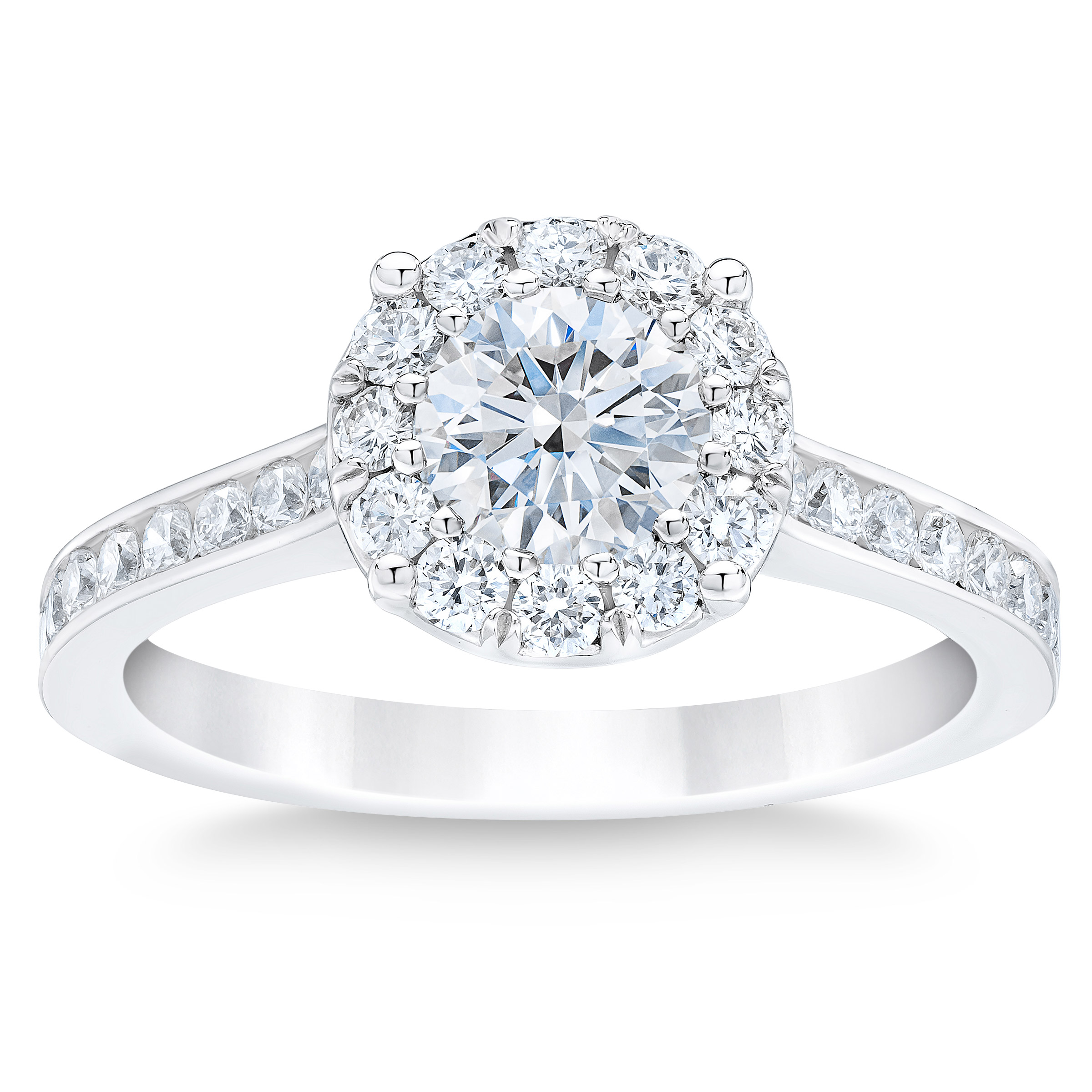 Round Brilliant Diamond Halo Ring (1.50 ctw)