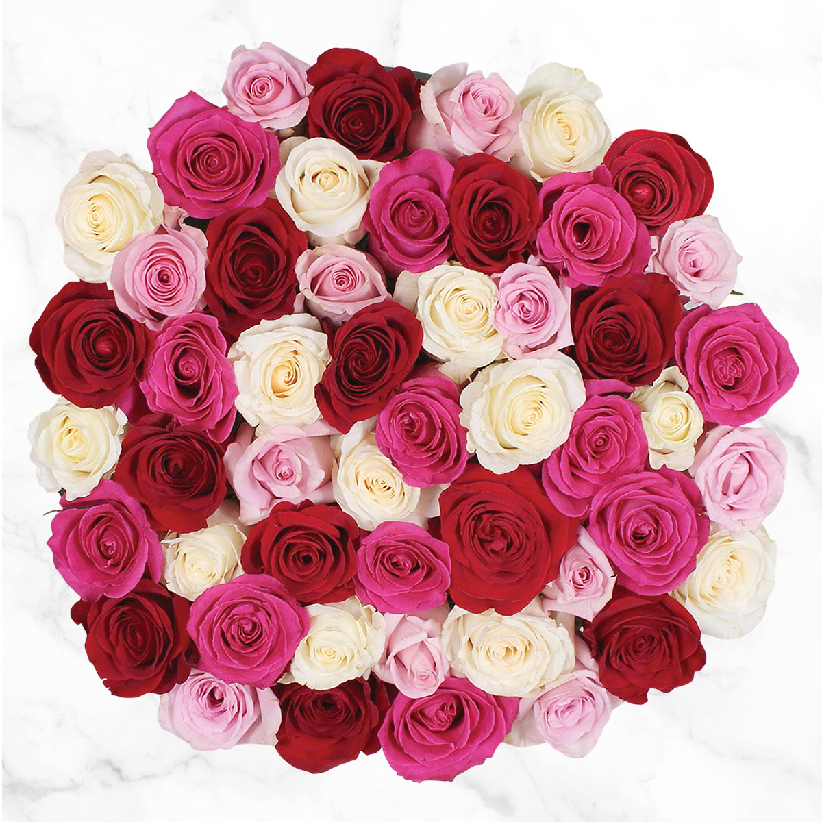 50-stem Shades of Pink Quad Roses | Costco