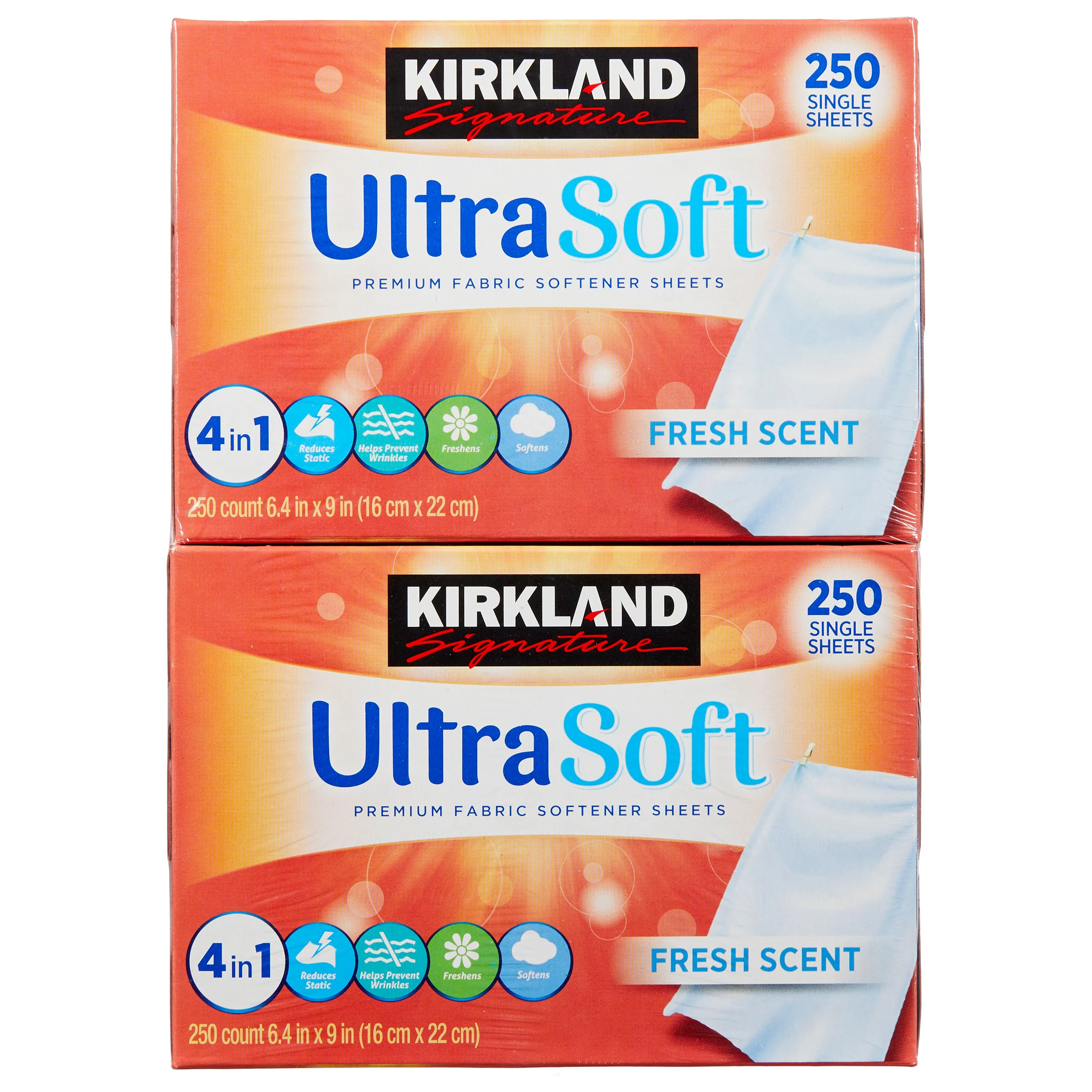 Kirkland Signature Fabric Softener Sheets, 250-count, 2-pack