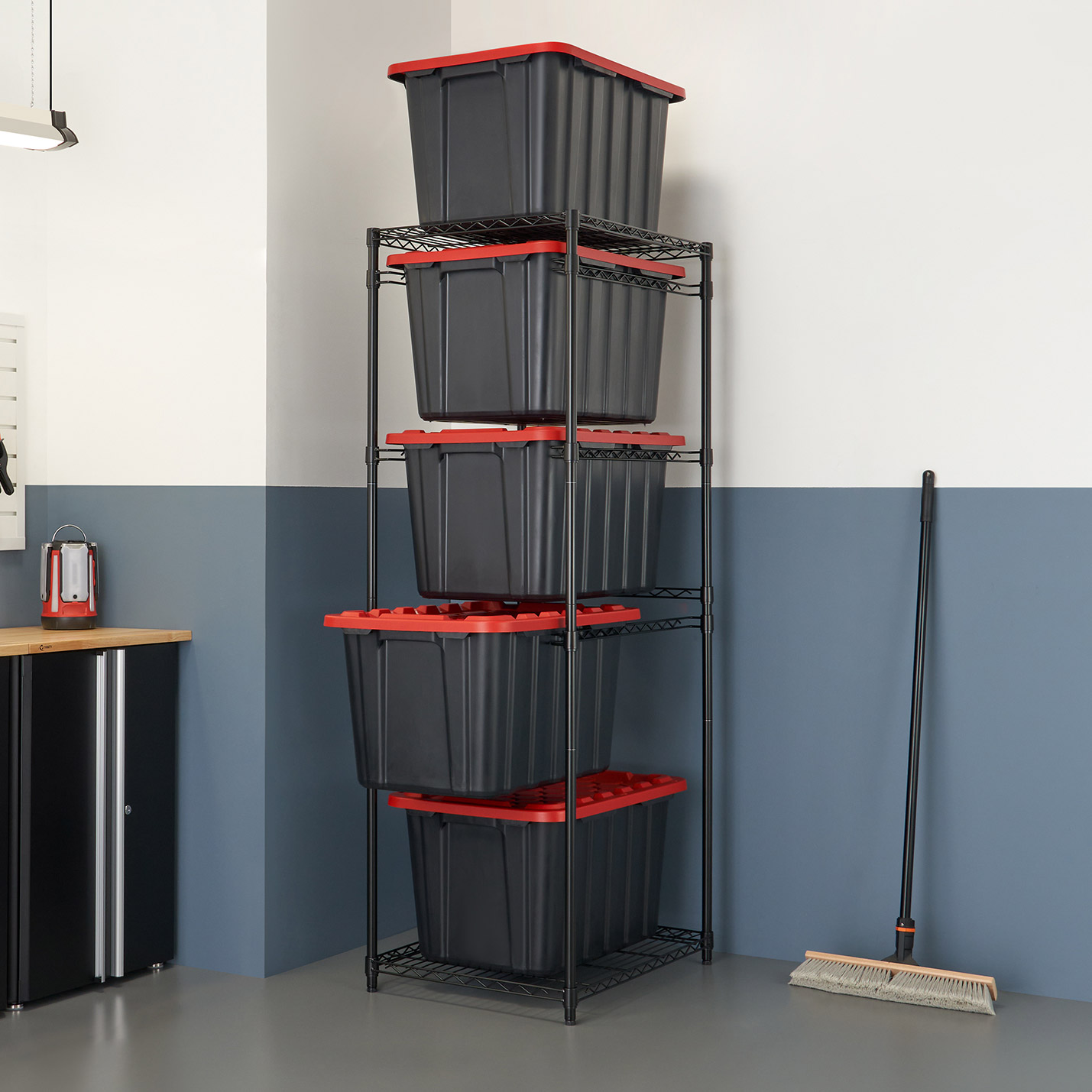 TRINITY 5-Tier NSF Storage Bin Rack