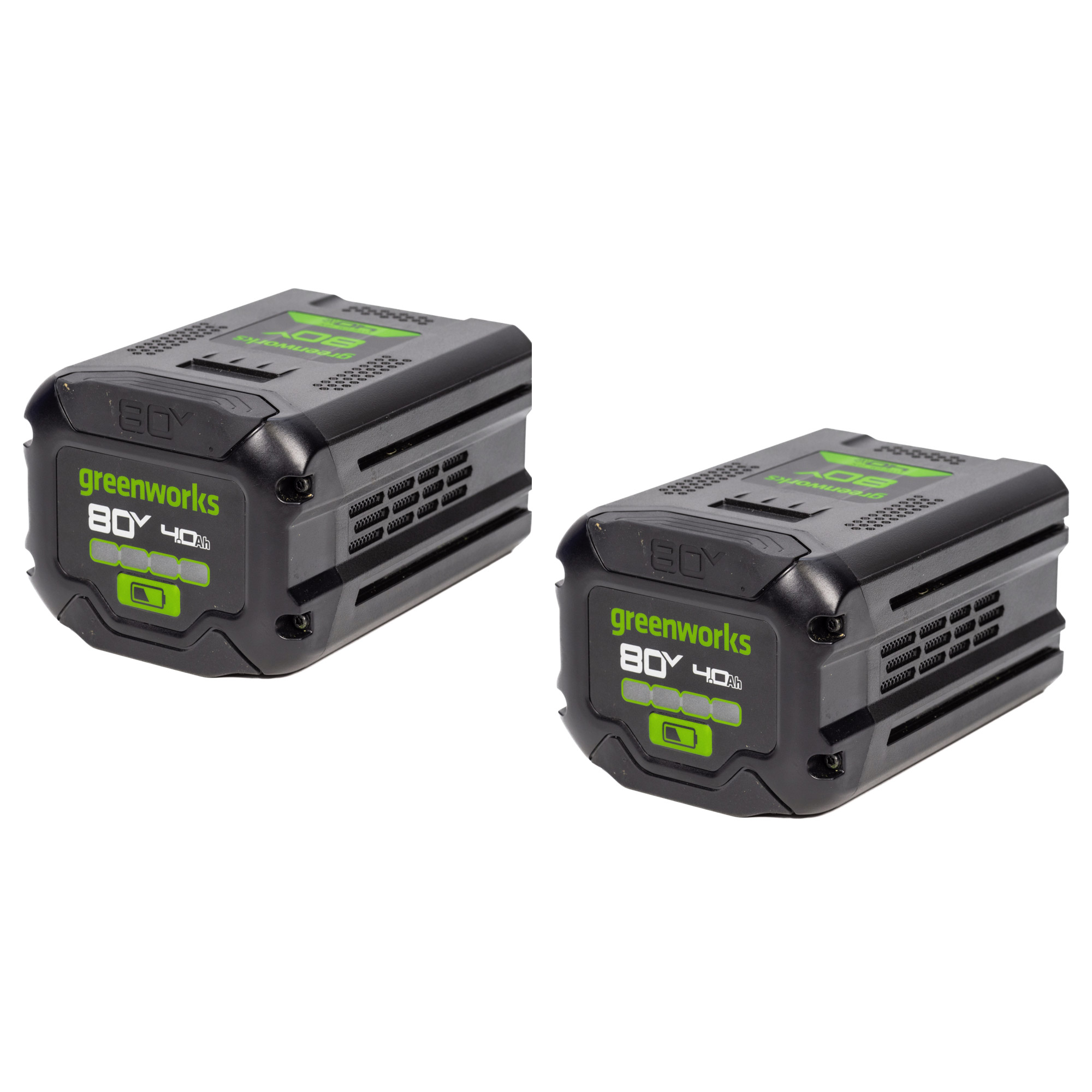 Greenworks 80V Lithium Ion Batteries, 2-pack