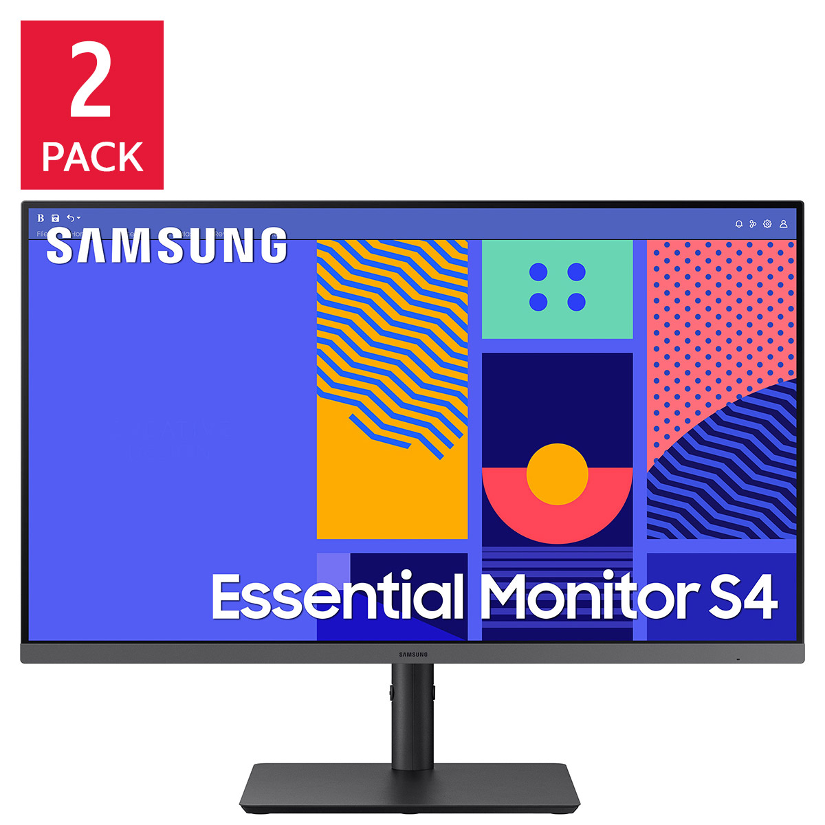 Samsung S4 Essential 27 in. FHD Monitor (1920 × 1080), 2-pack | Costco