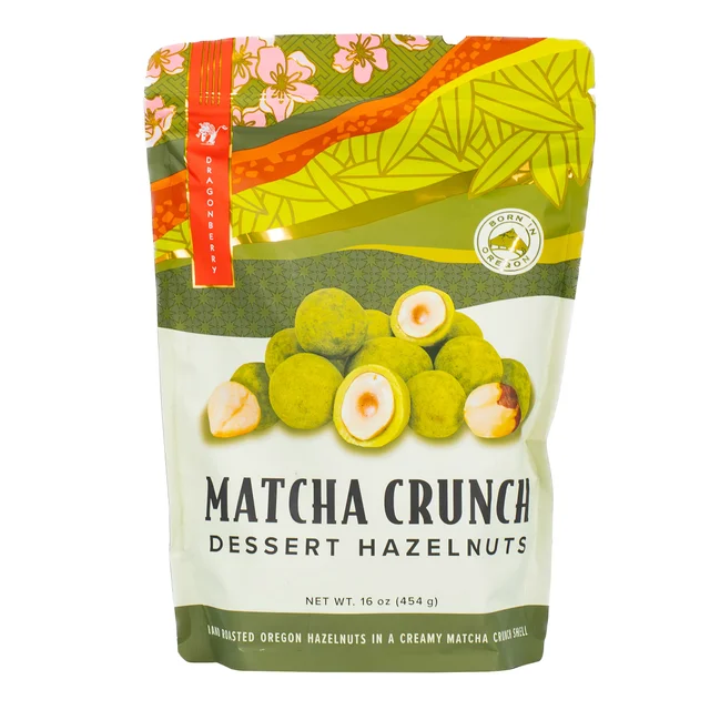 DRAGONBERRY MATCHA CRUNCH HAZELNUTS 16 OZ
