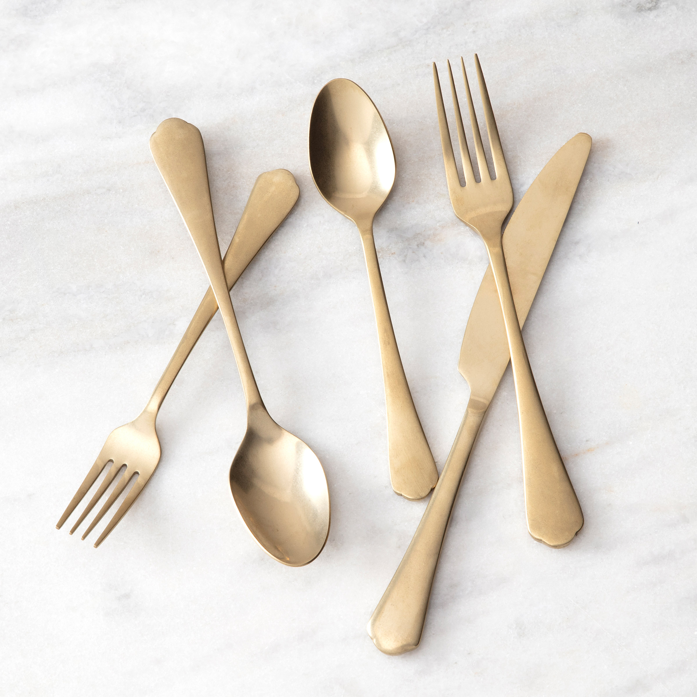 Fortessa Ellsie Antiqued Champagne 20-piece Place Setting | Costco