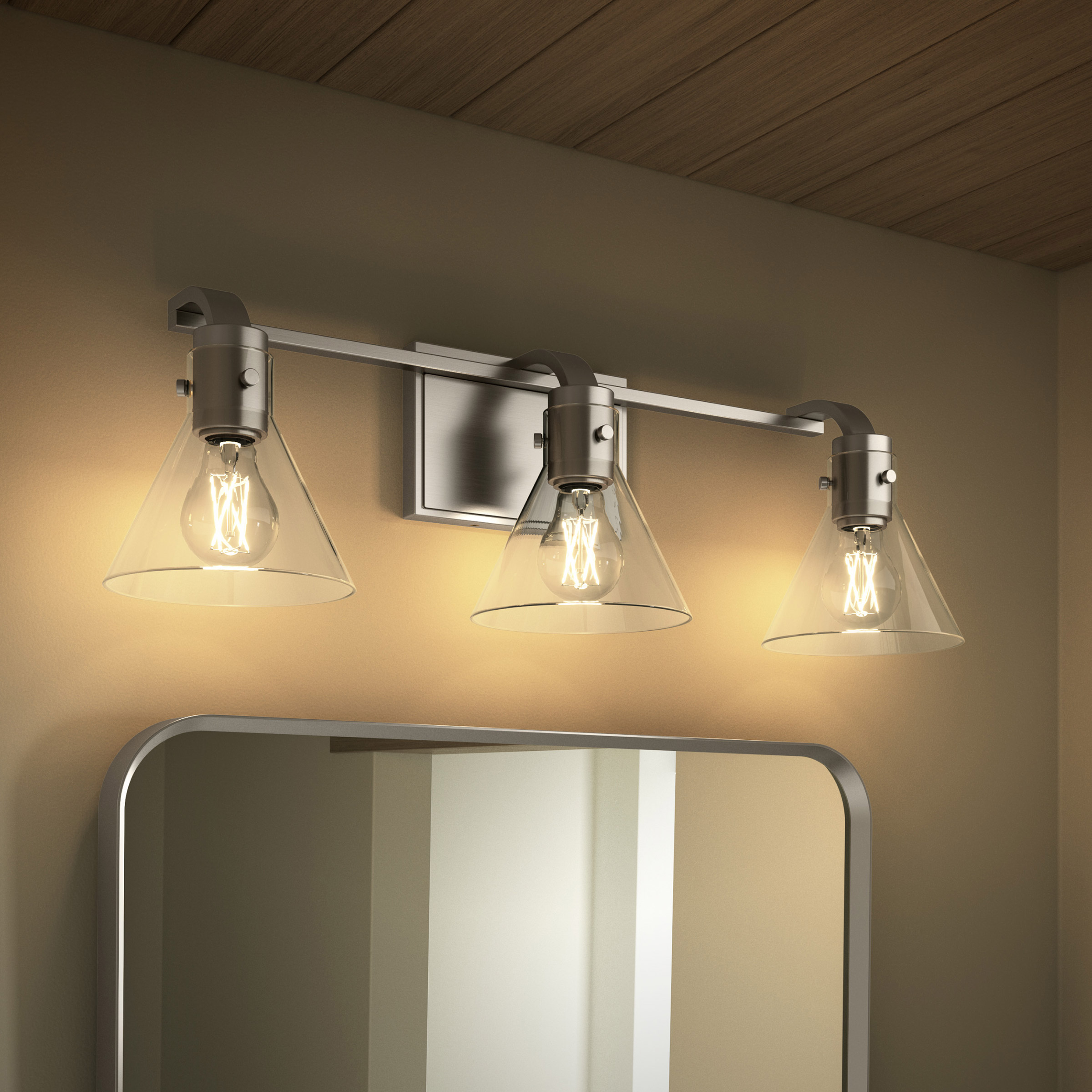 Kohler Orime Three-light Flared Glass Shade Wall Sconce | Costco