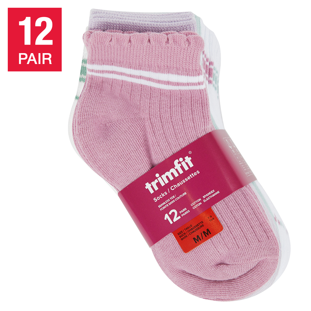 Trimfit Girls Socks, 12 pair