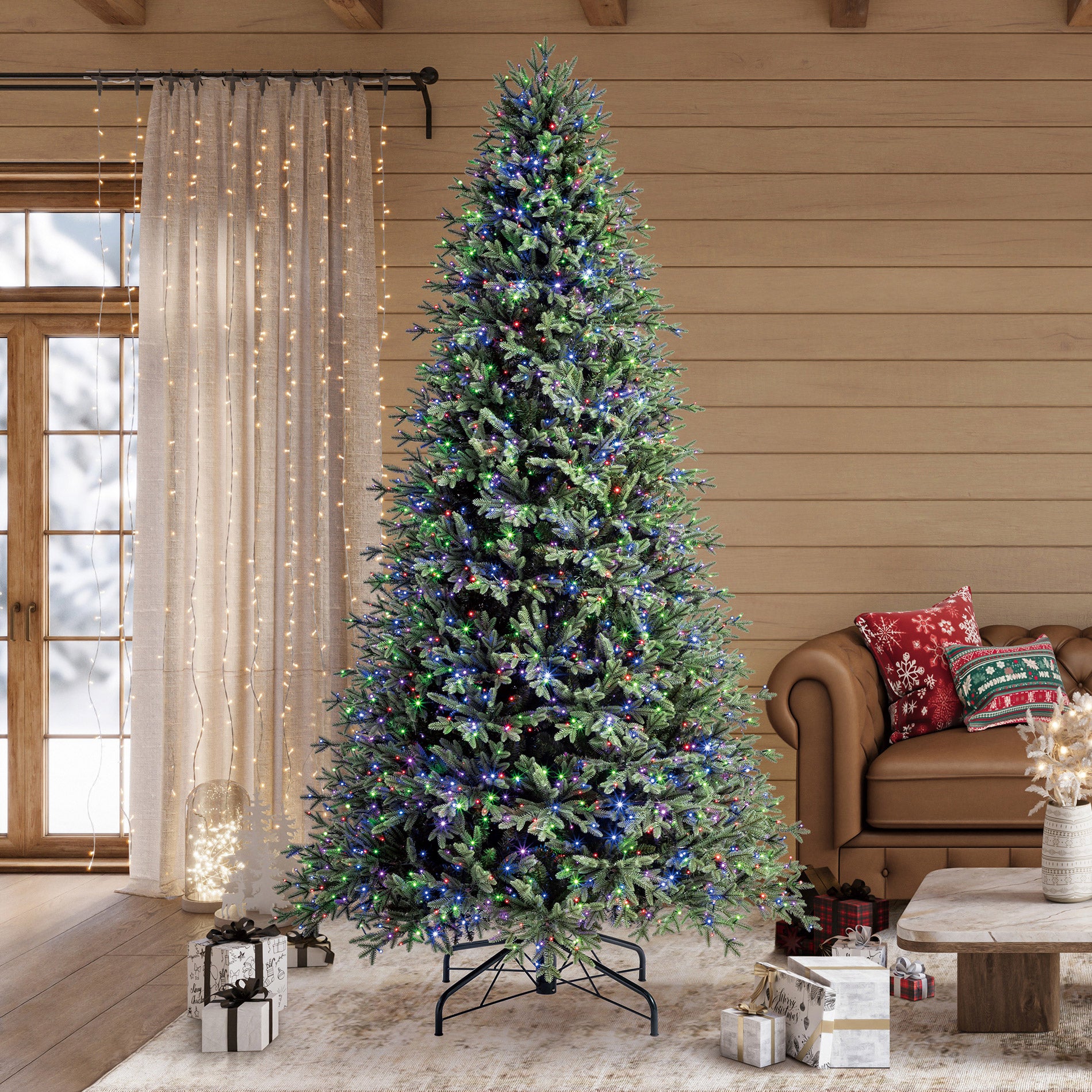 9' Pre-lit Radiant Micro LED with Twinkle Artificial Christmas Tree | Costco