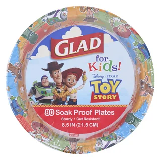 GLAD KIDS TOY STORY 8.5" PAPER PLATE 80 COUNT