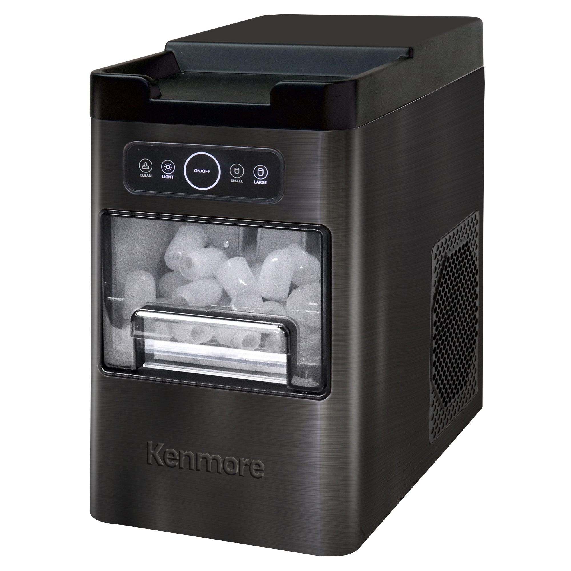 Kenmore Front-Load Portable Ice Maker, 11.8 kg (26 lbs.), Stainless Steel