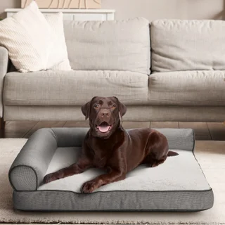 KIRKLAND SIGNATURE BOLSTER PET BED 32" X 42"