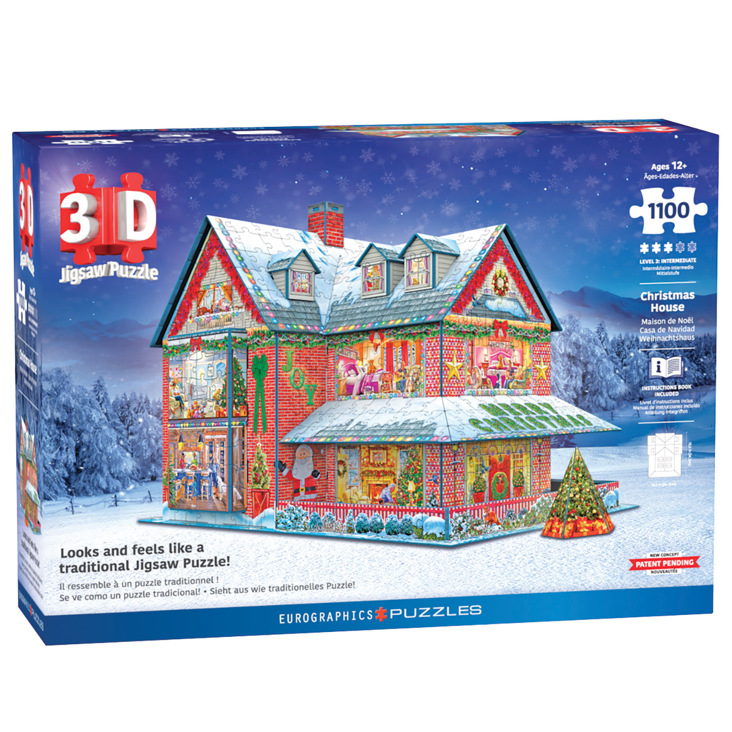 Eurographics 3D Christmas House 1100 Piece Puzzle