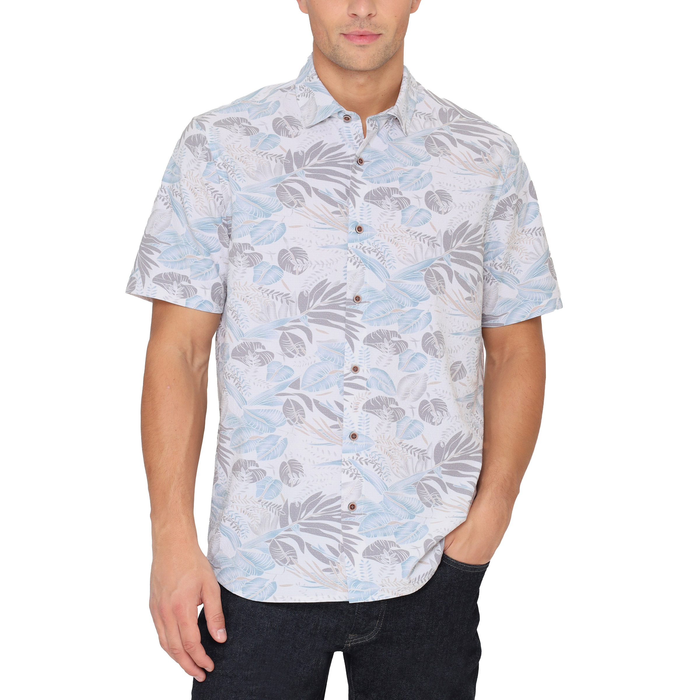 Ike Behar Men's Printed Short Sleeve Shirt