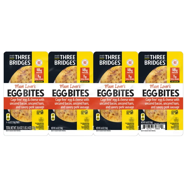 THREE BRIDGES MEAT LOVERS EGG BITE 18.4 OZ