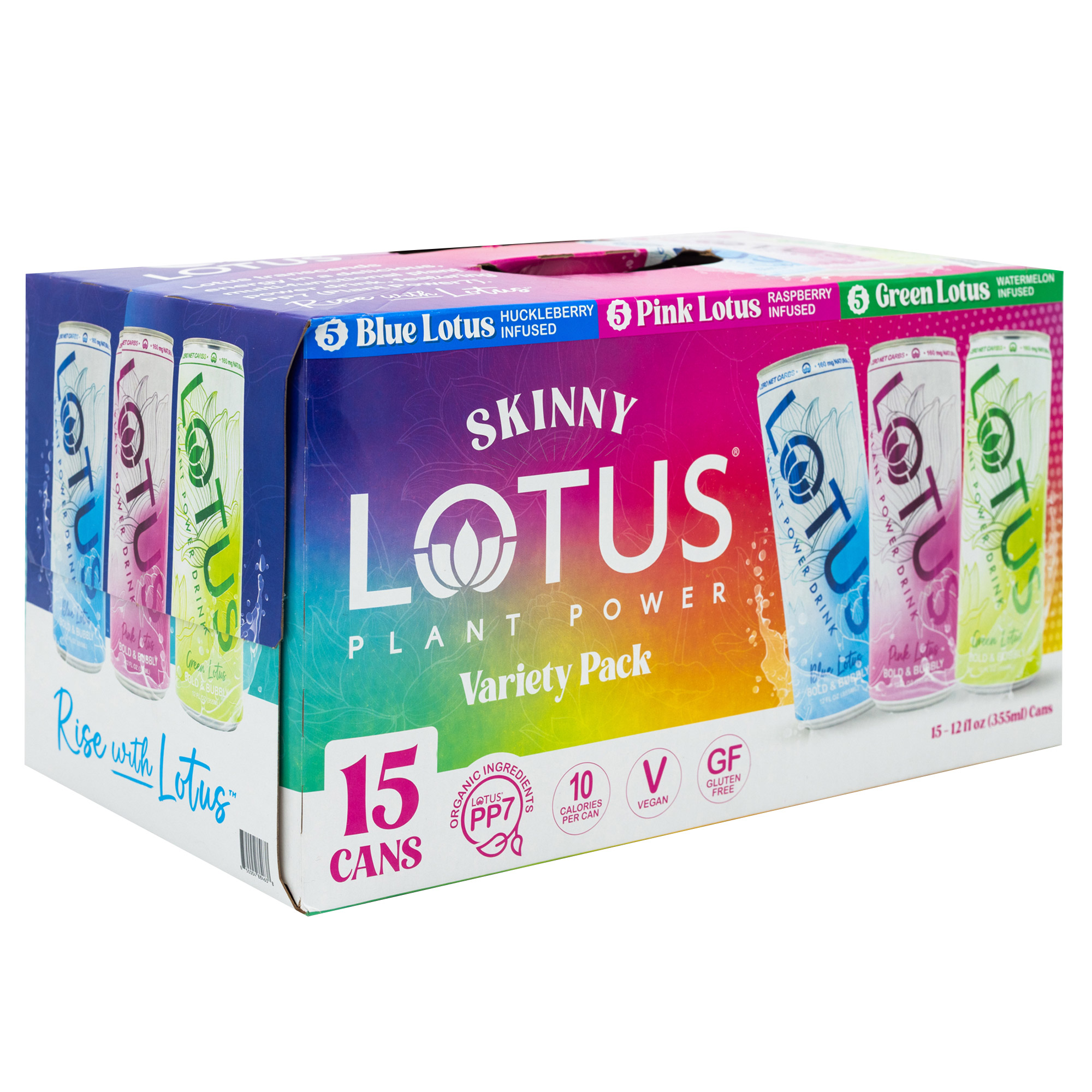 Lotus Energy Drink, Skinny Variety Pack, 12 fl oz, 15-count | Costco