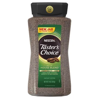 NESCAFE Taster's Choice Decaf Instant Coffee, House Blend, Light-Medium Roast,14 oz