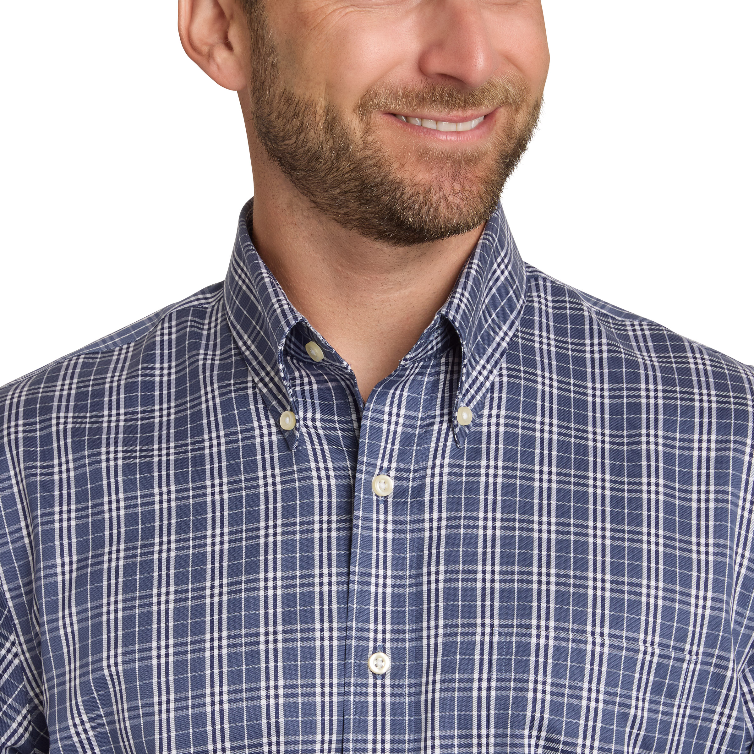 Kirkland Signature Men's Traditional Fit Dress Shirt Men's Long Sleeve  Shirts | Light Blue & Grey Plaid Statement Men's Long Sleeve 100% Cotton  Shirt - Pin Dot - Grey - 18.5 34/35 - CCO Menswear