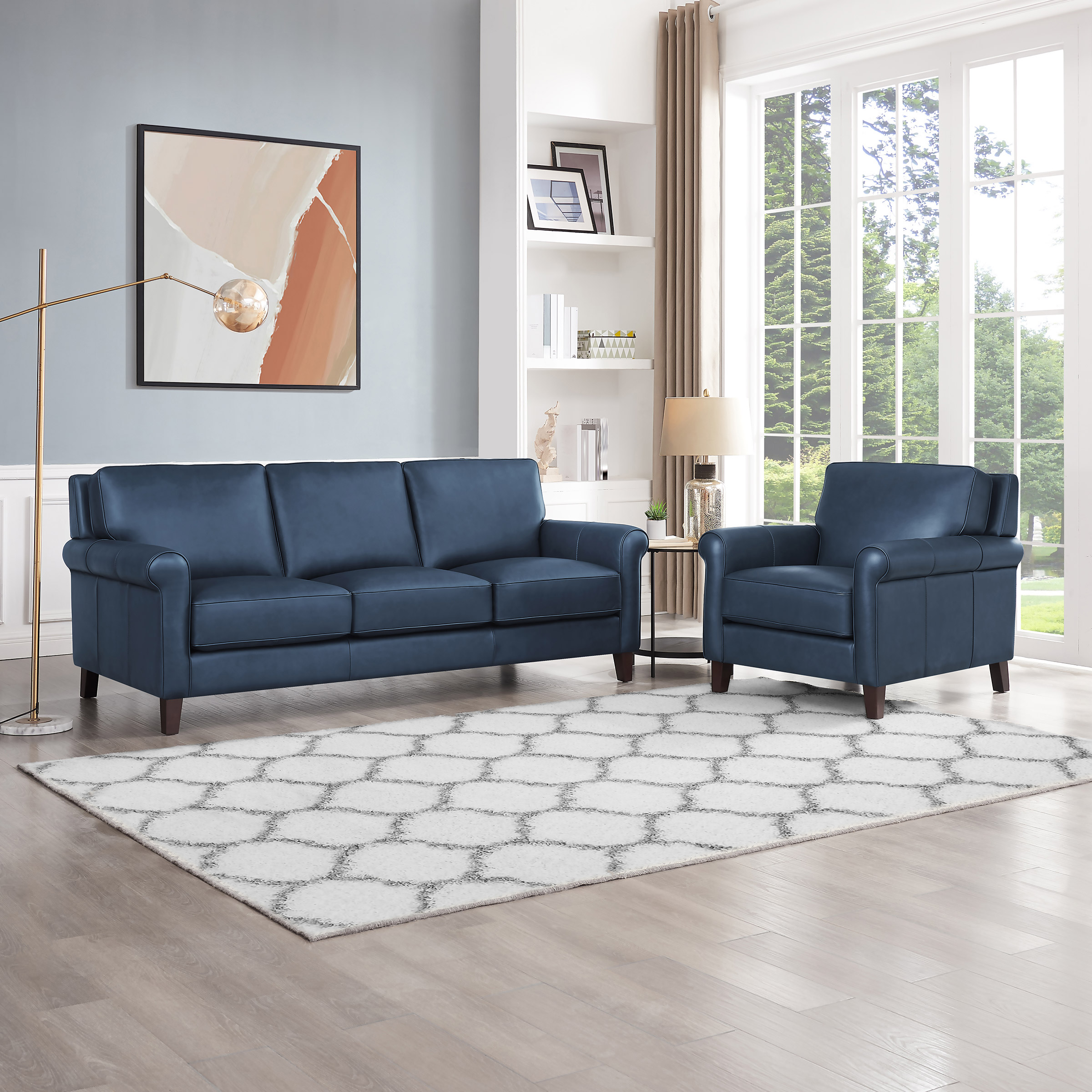 Prospera Home Larsen Top Grain Leather Sofa and Chair