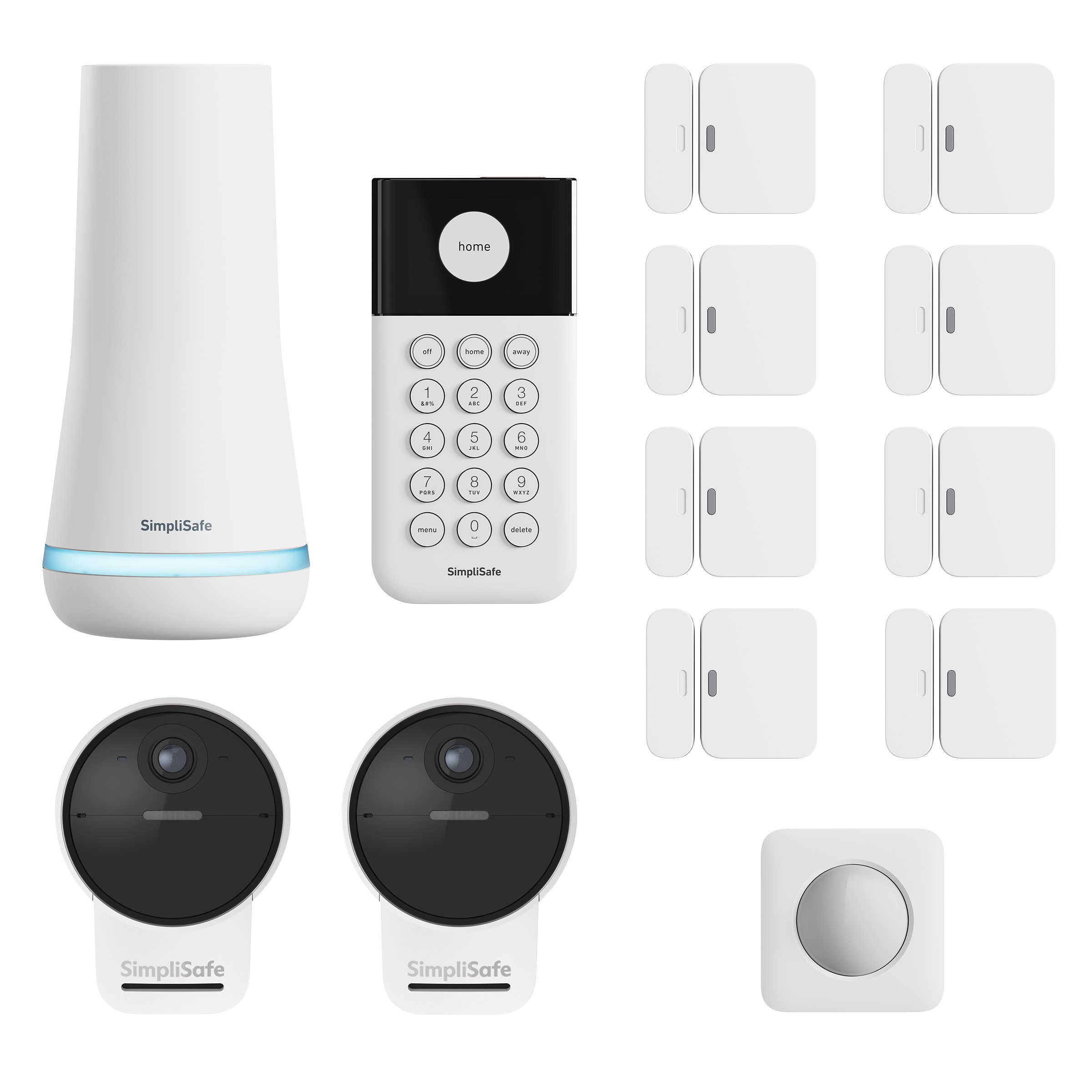 SimpliSafe Security System with 2 Outdoor Camera Series 2  13-piece