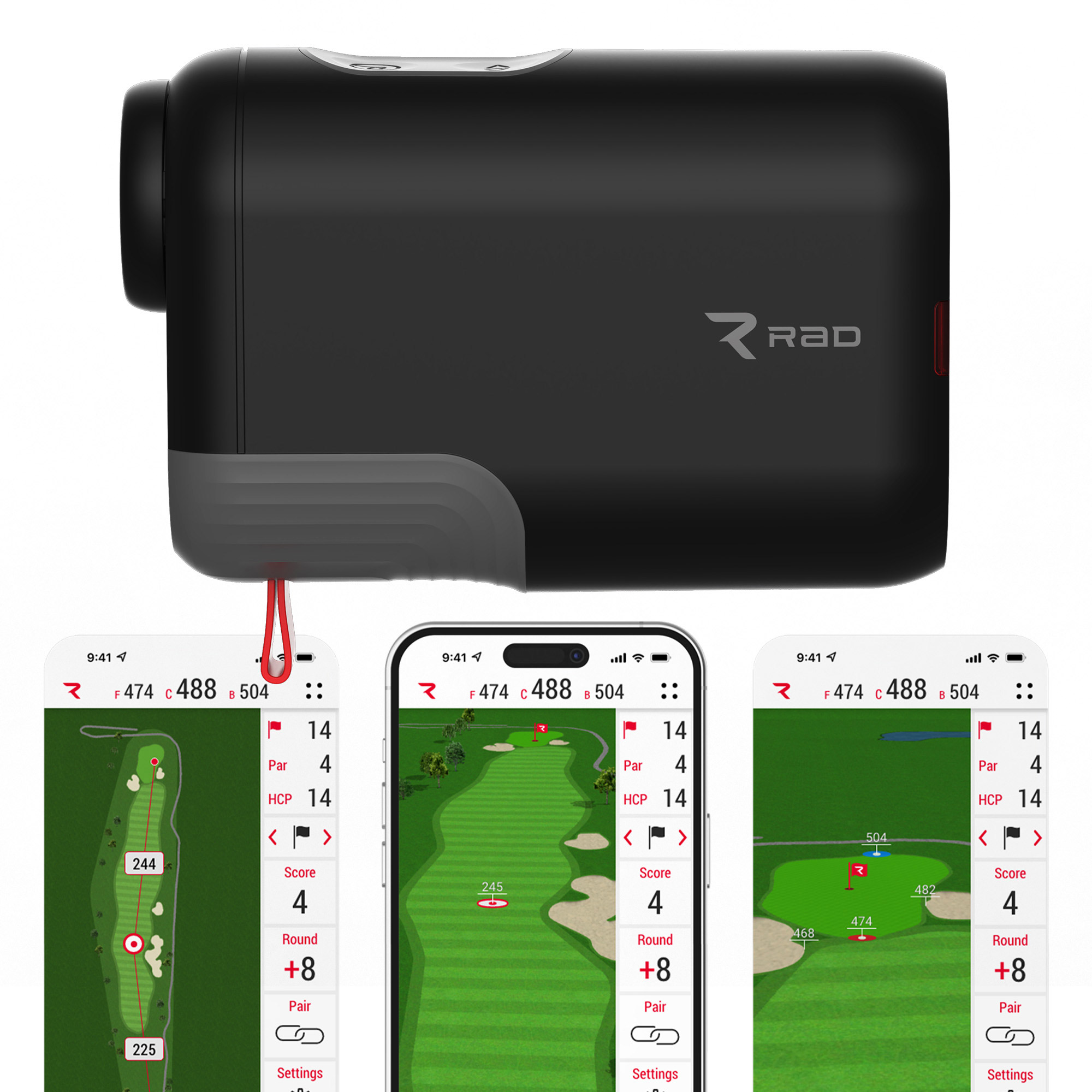 Rad Golf Lazer – GPS Bluetooth Smart Rangefinder with Slope and