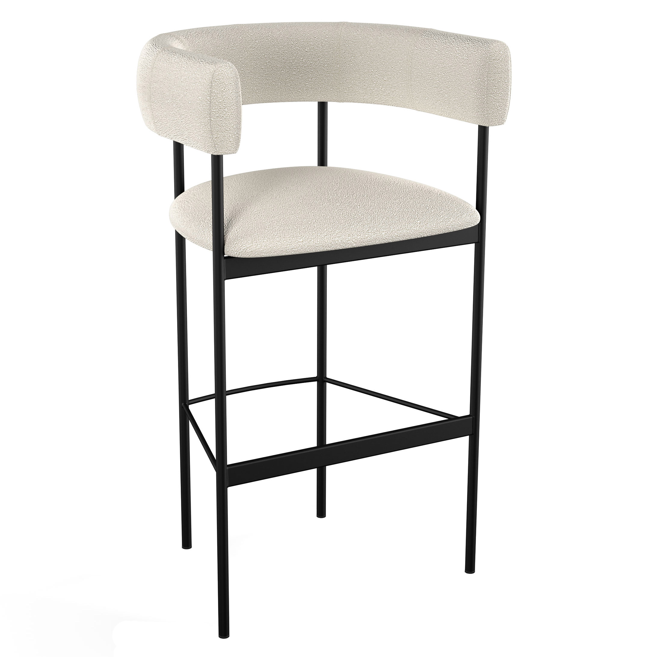 Amisco Julius Counter Stool Black Metal Frame