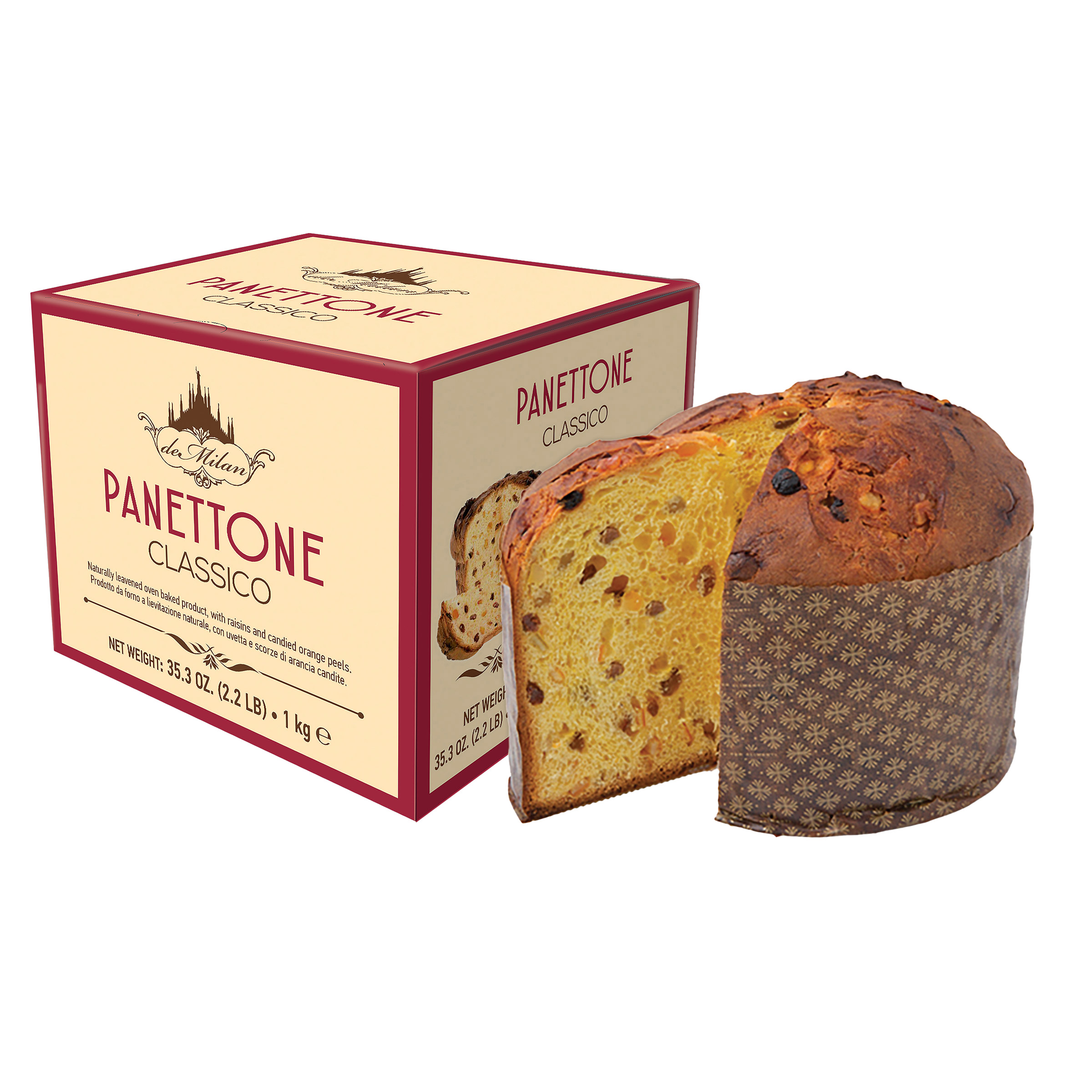 deMilan Panettone Classico  2.2 lbs. Total