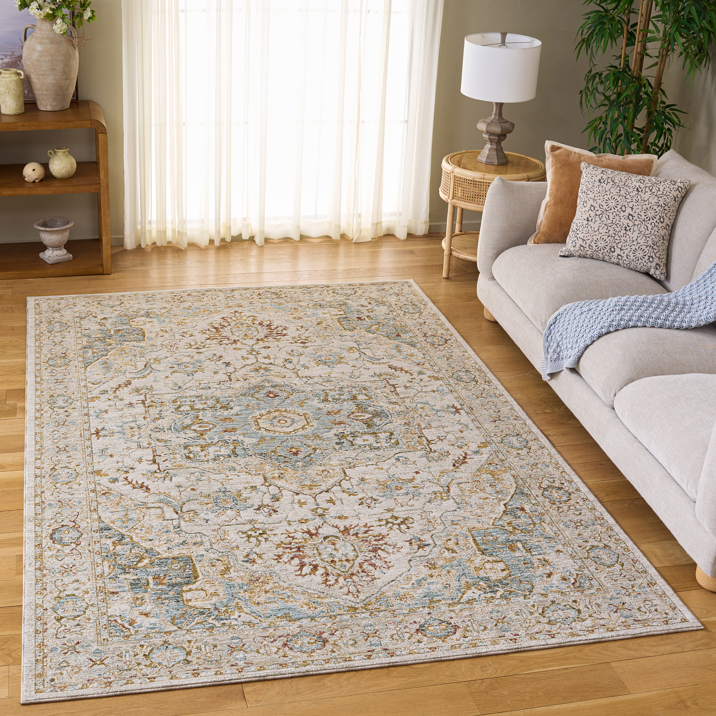 Safavieh Hamilton Area Rug, Ivory Blue, 6' x 9' | Costco