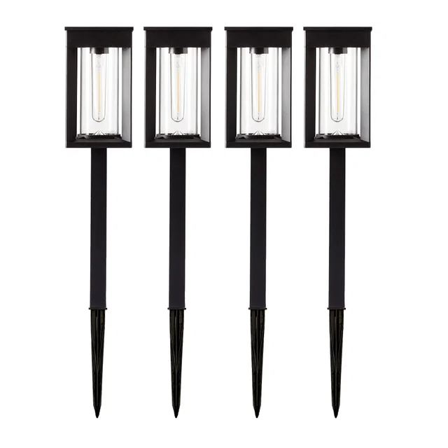 GTX Solar LED Pathway Lights, 4-pack