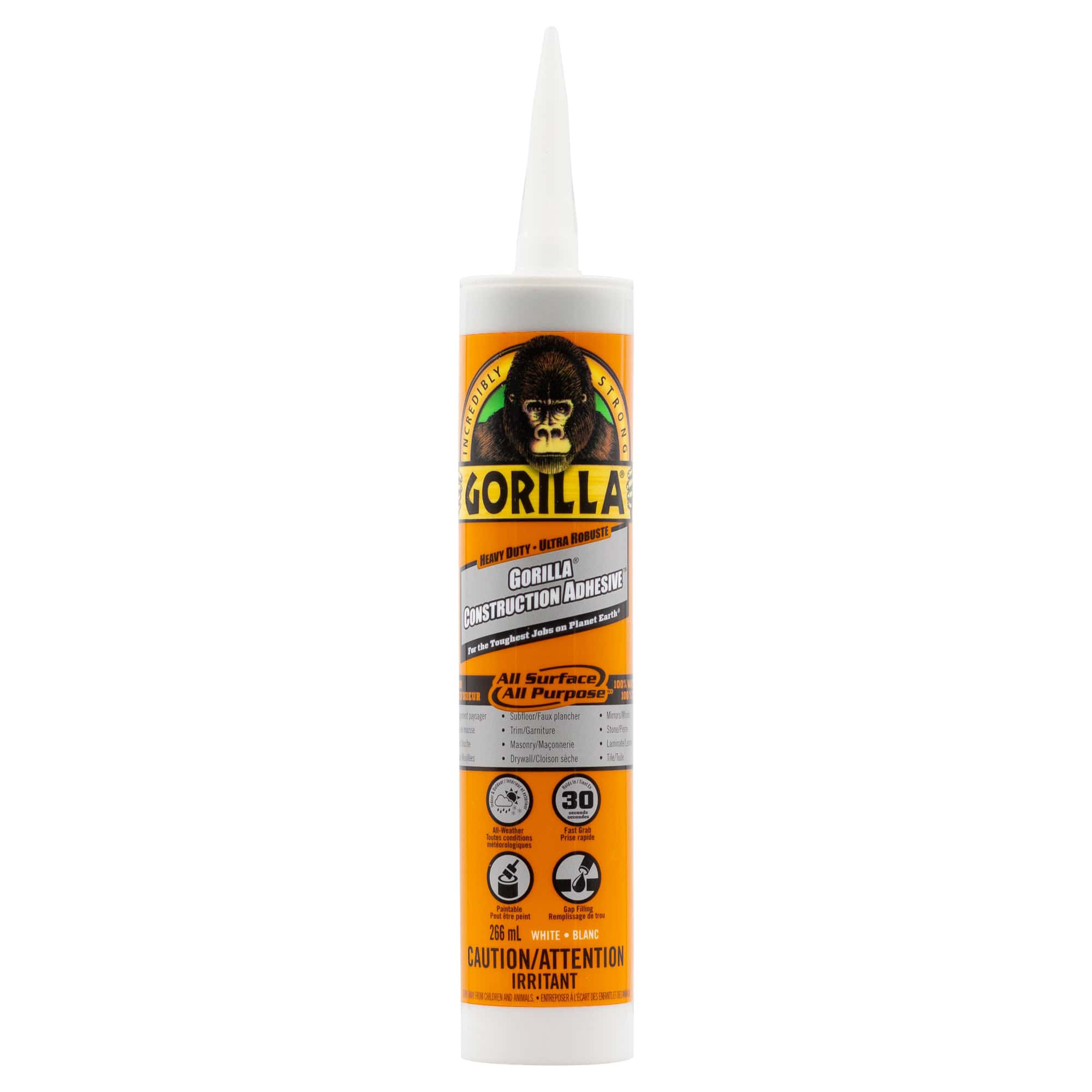 Gorilla Construction Adhesive Heavy Duty 9 oz, 12 pack