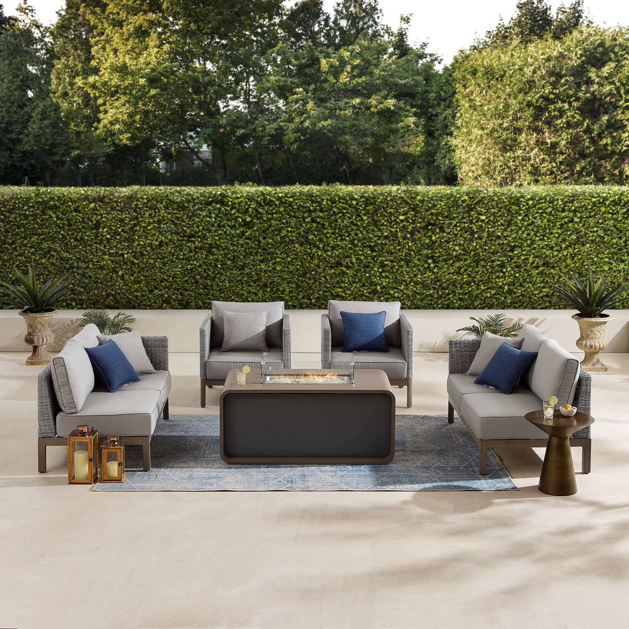 Palermo 5-piece Conversation Set with Fire Table