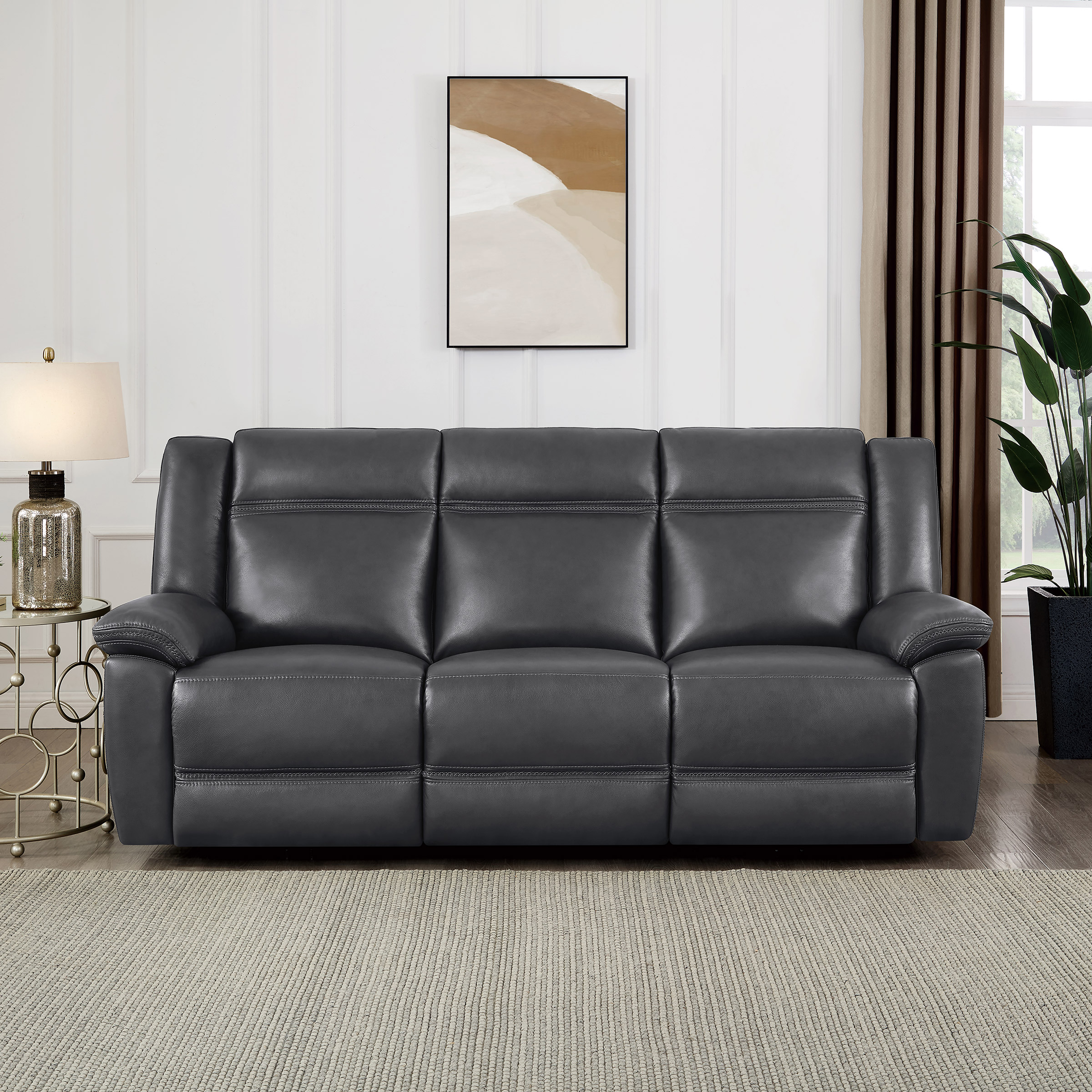 Prospera Home Perry Top Grain Leather Power Reclining Sofa