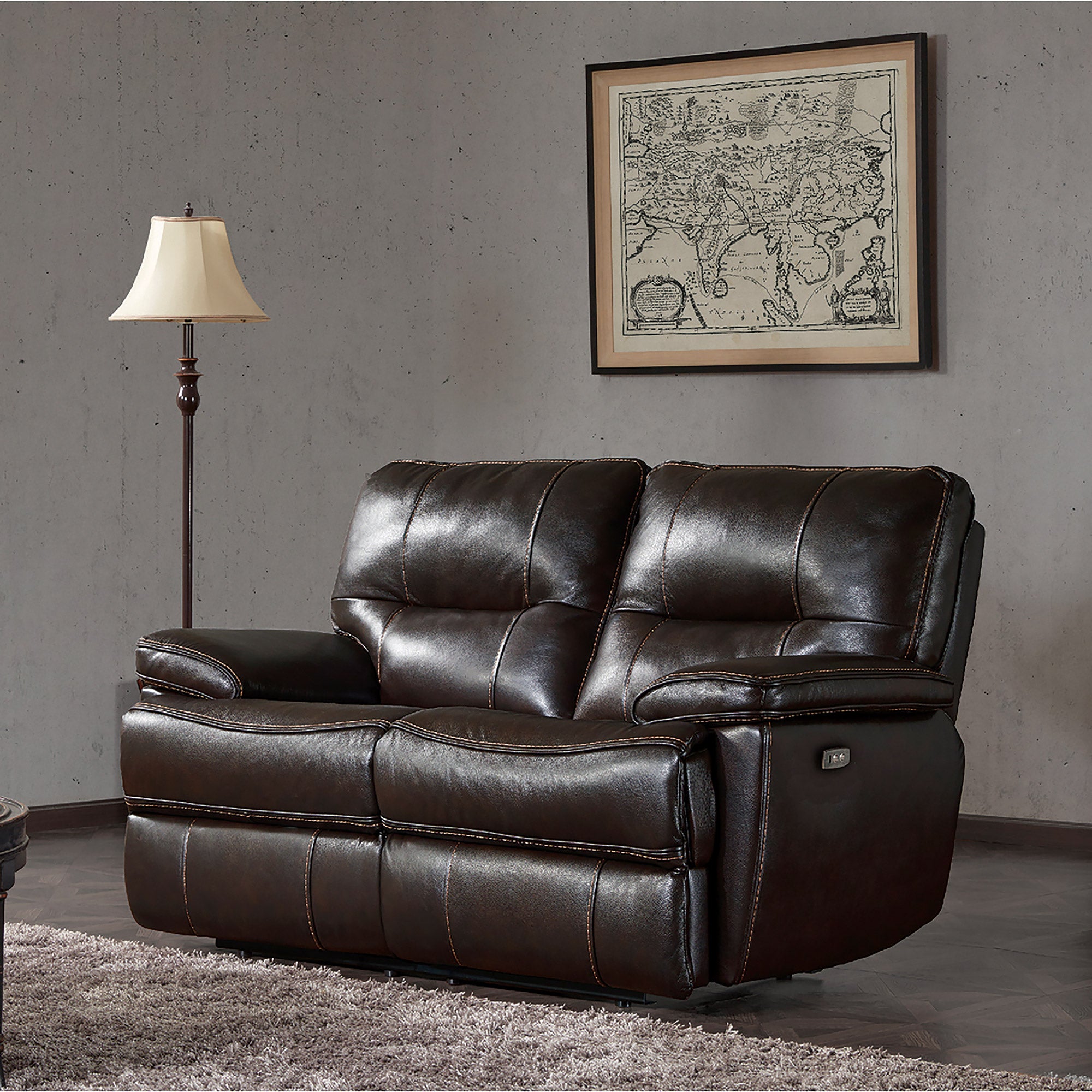 ラオム Tomlin Leather Power Reclining Loveseat | Costco