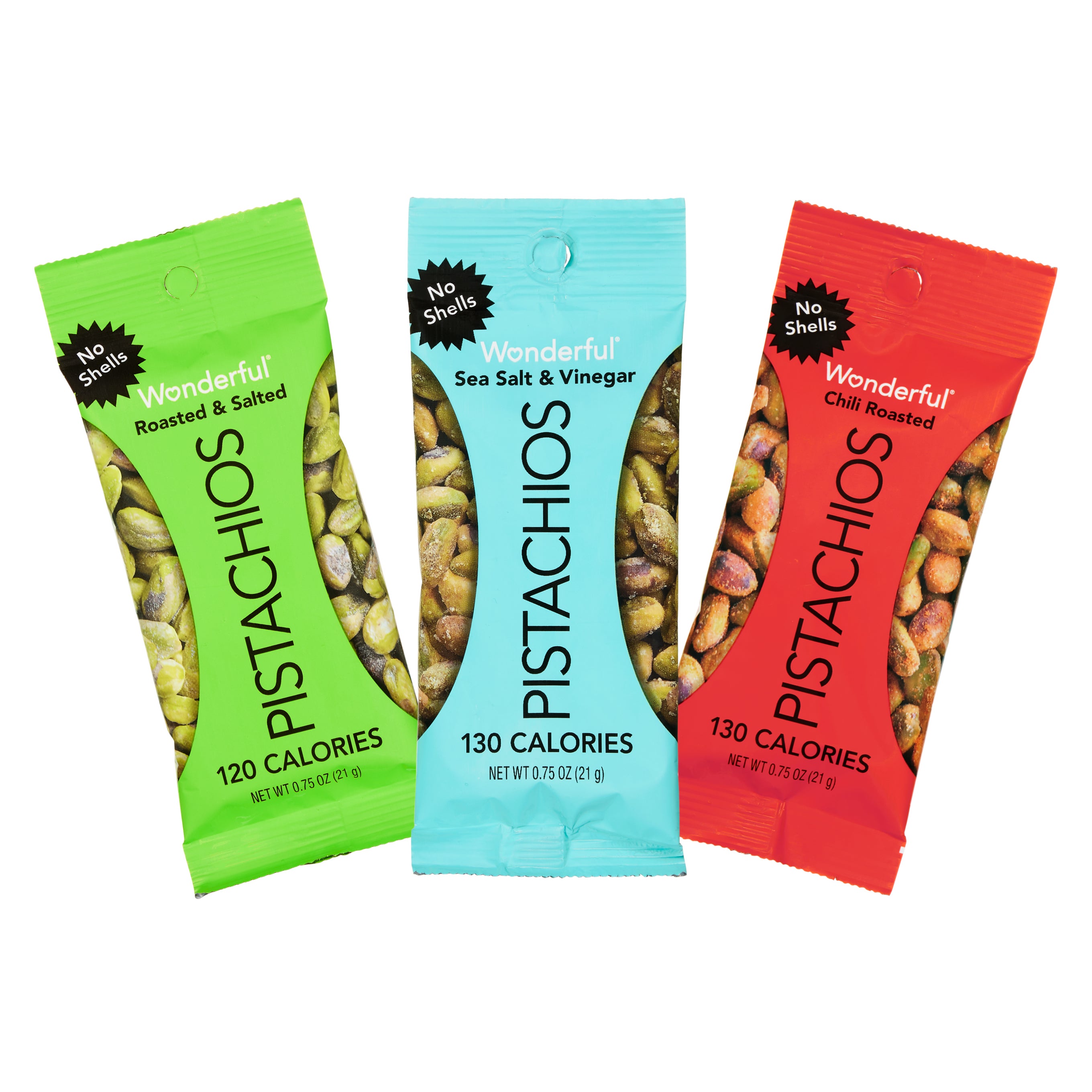 Wonderful Pistachios, No Shell, Variety Pack, 0.75 oz, 24 ct | Costco