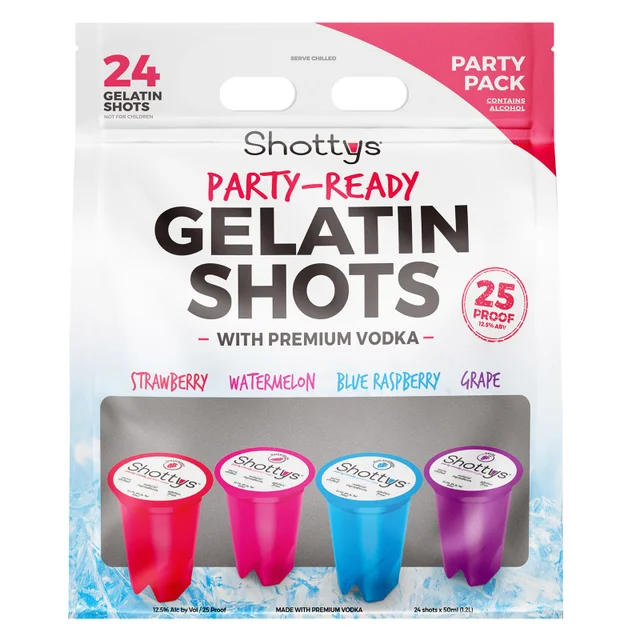 Shotty's Gelatin Shot Variety, Contains Alcohol, 24-count
