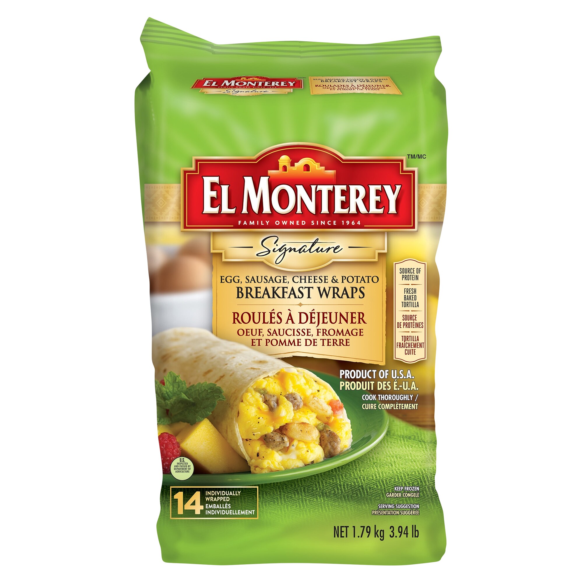 El Monterey Breakfast Wraps, 1.79 kg