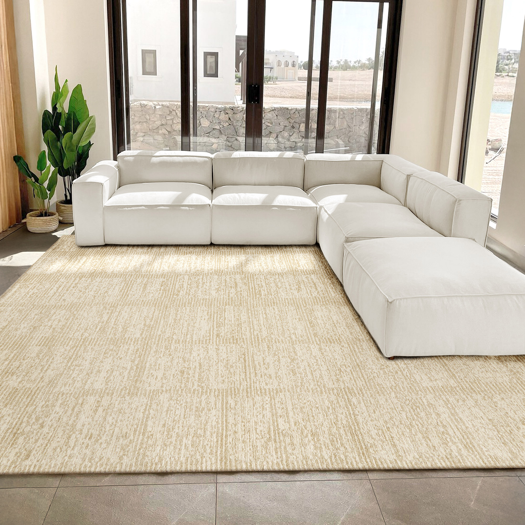 Foxwood Cozy Area Rug Collection  Alva Beige