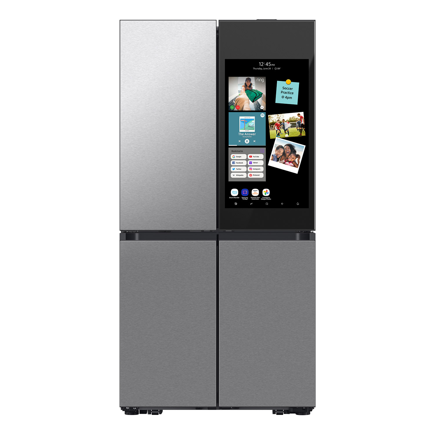 Samsung 23 cu. ft. Counter Depth Bespoke 4-Door Flex Refrigerator with AI Family Hub+ and AI Vision 