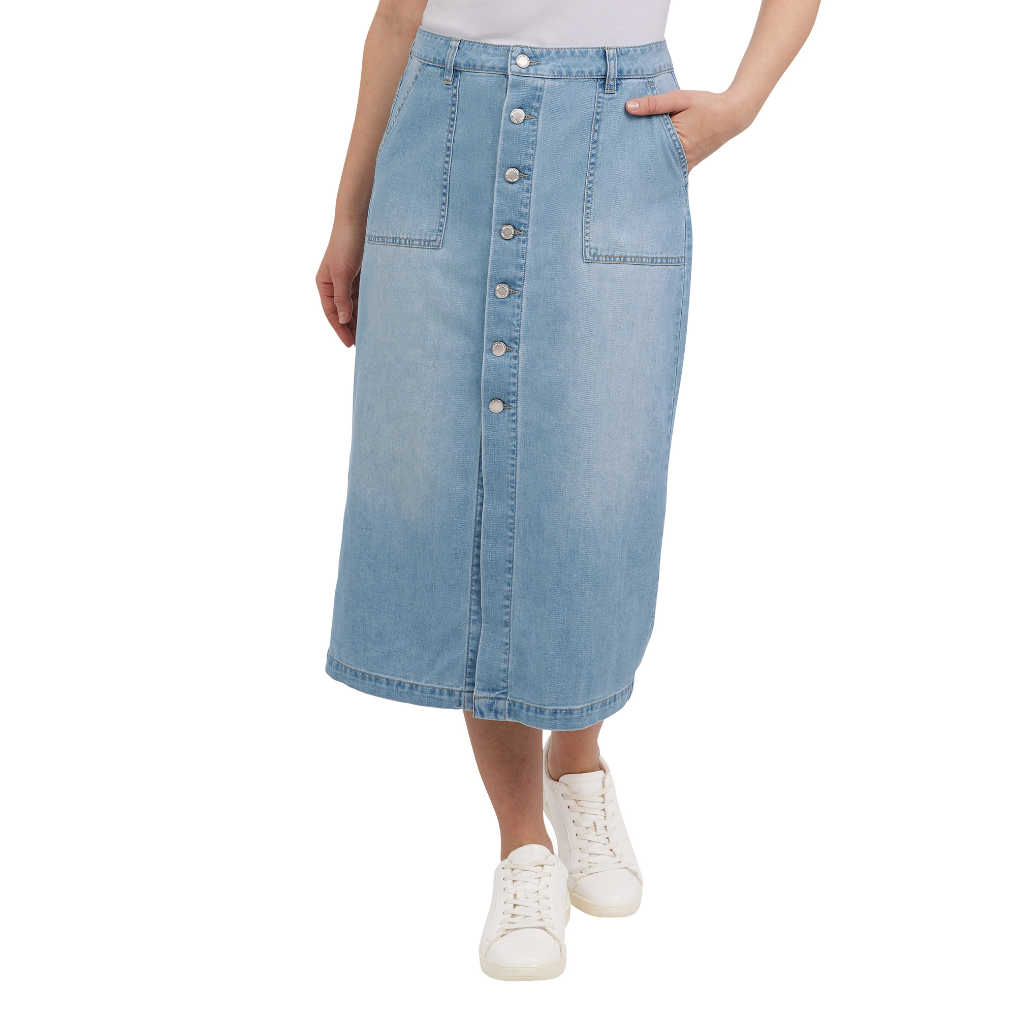 Wrangler Women's Midi Denim Skirt