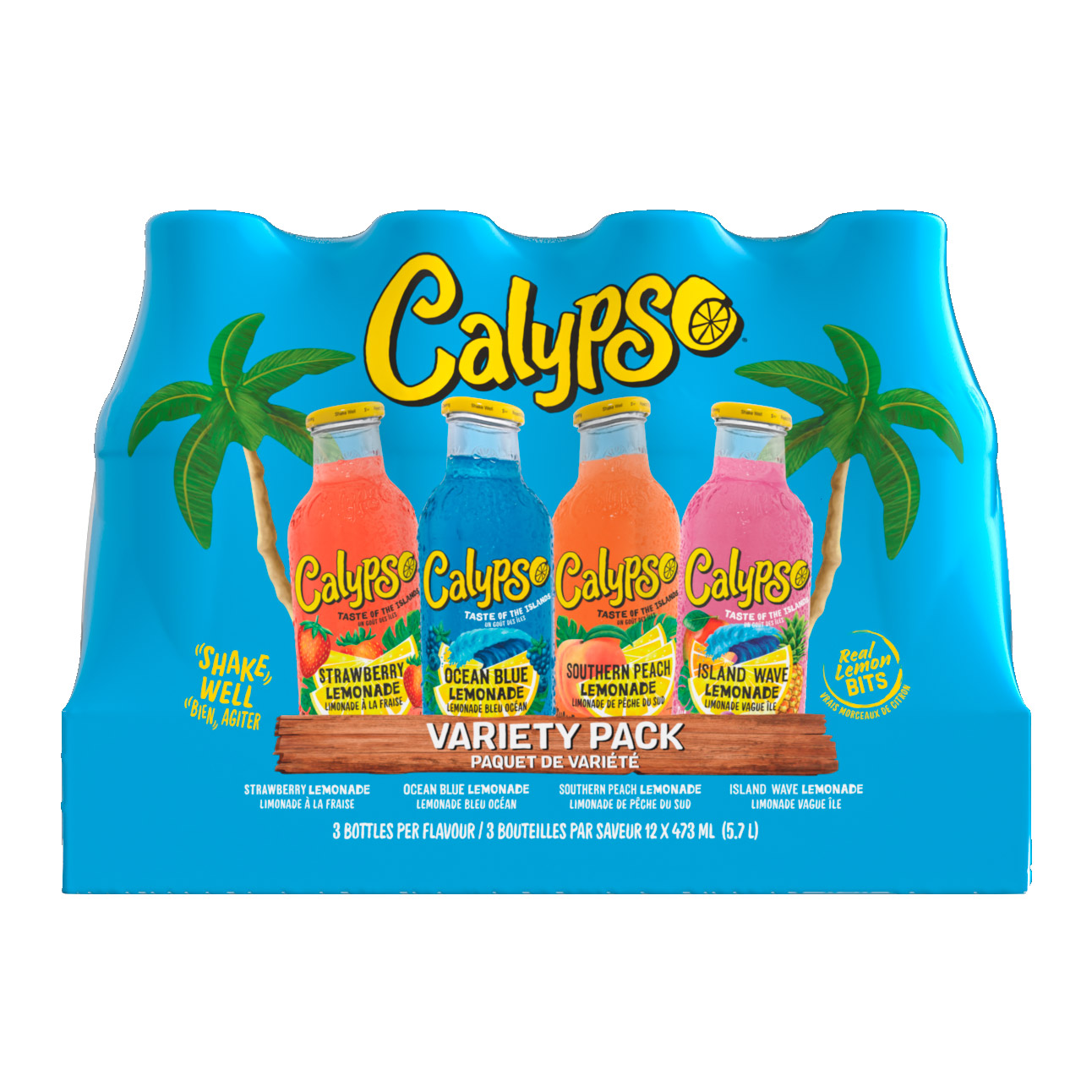 Calypso Lemonade Variety Pack, 473 mL, 12-pack