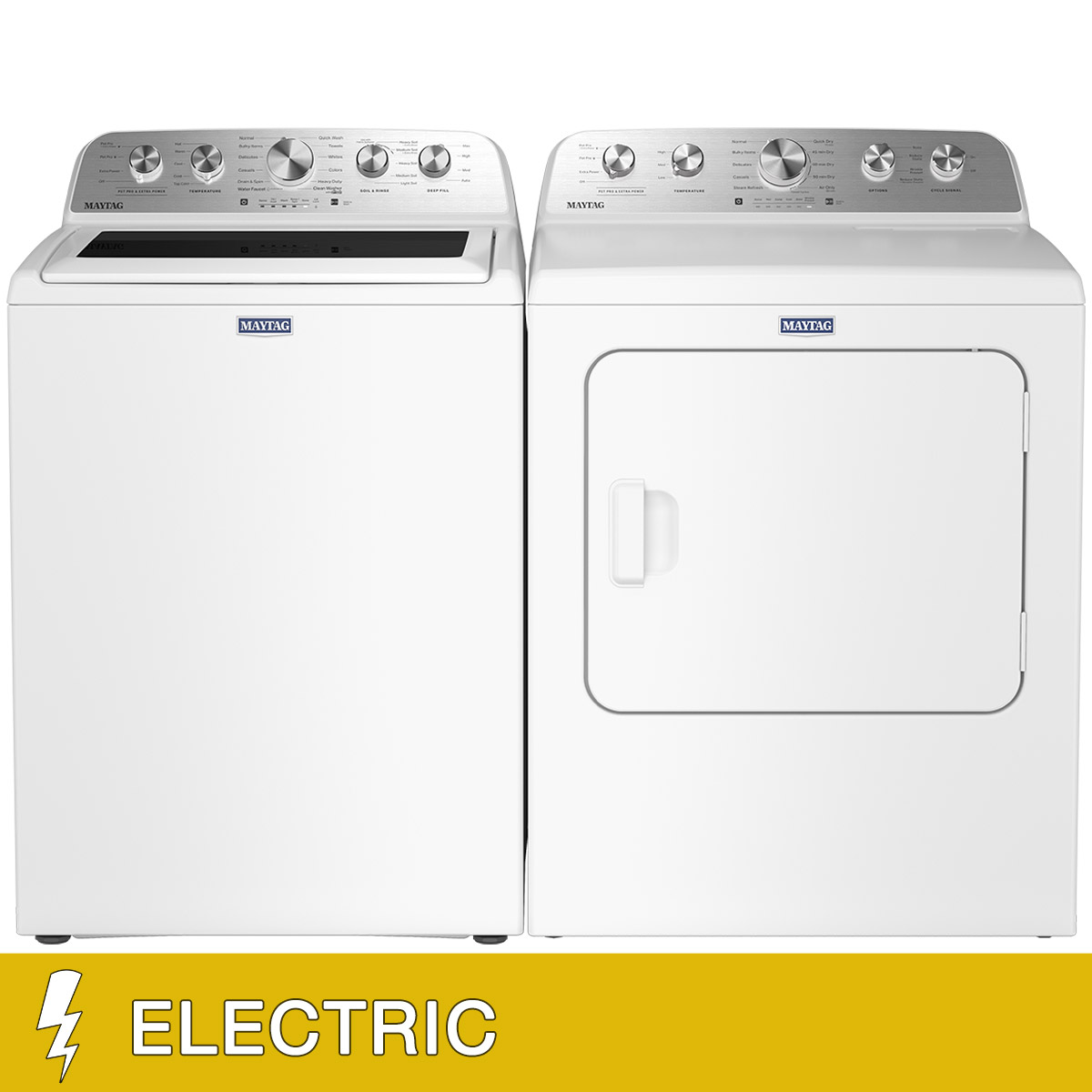 Maytag 4.8 cu. ft. Top Load Impeller Washer and 7.0 cu. ft