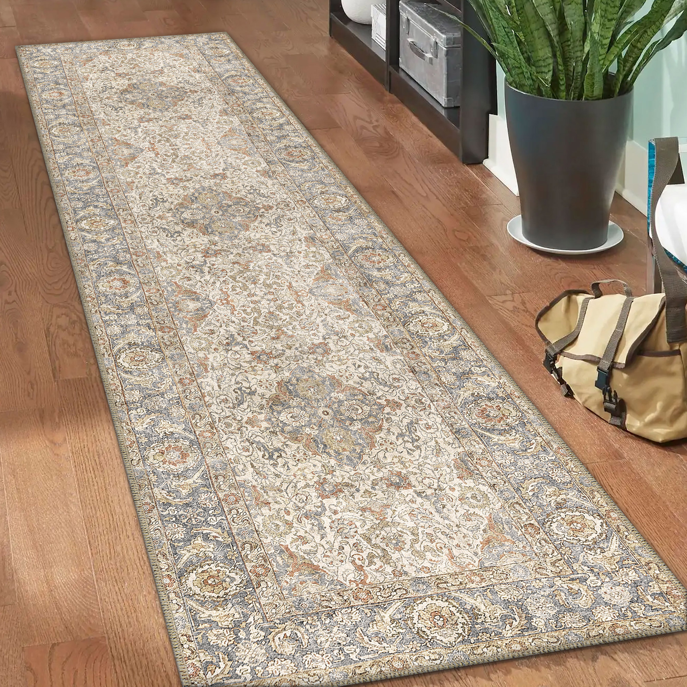 Apache Chenille Runner Rug  Rosetta Beige  2' x 8'