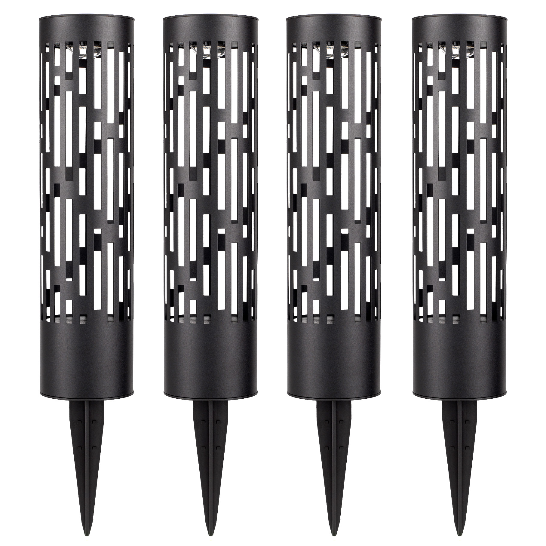 Rotating Solar Bollard Lights, 4-pack