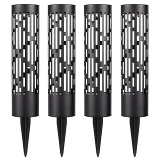 Rotating Solar Bollard Lights, 4-pack