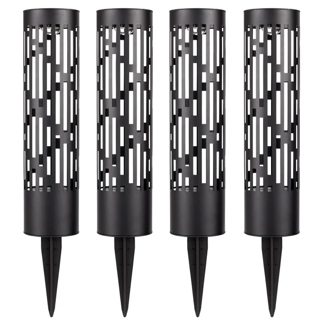 Rotating Solar Bollard Lights, 4-pack