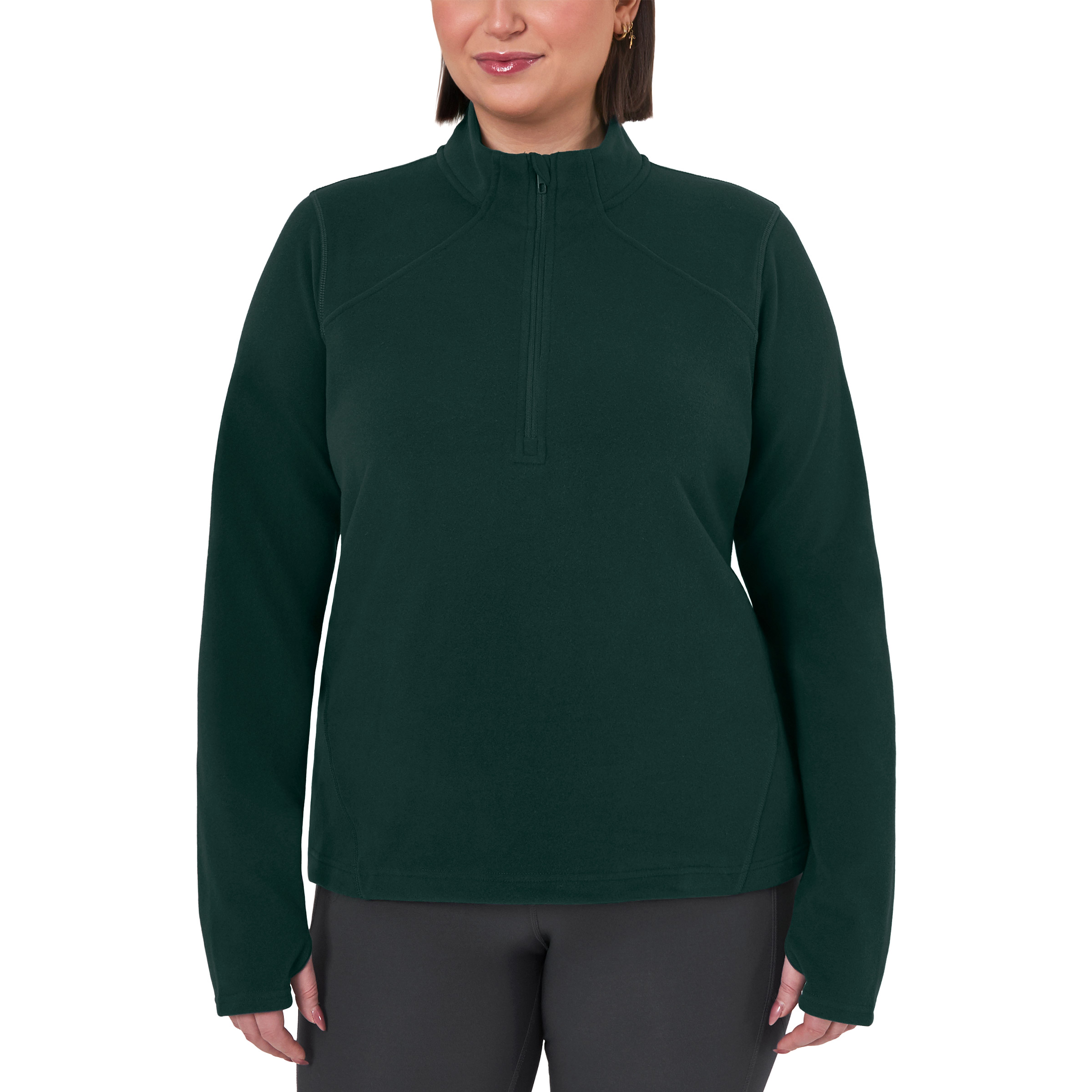 Mondetta Women's Quarter Zip Micro Polar Fleece Pullover