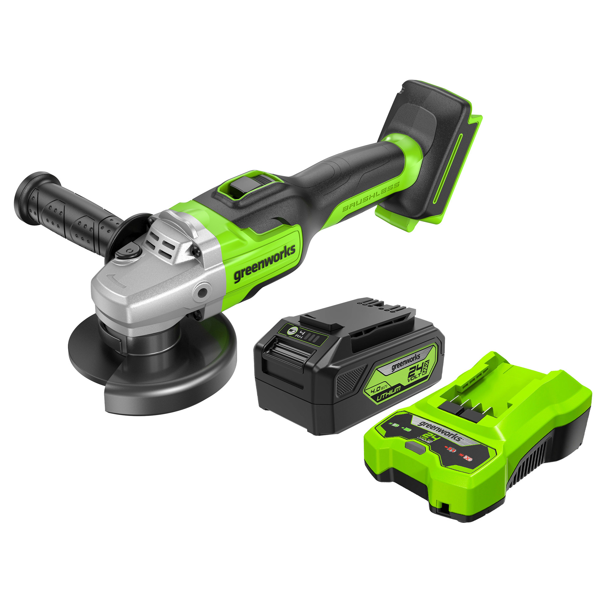Greenworks 24V 4.5" Brushless Angle Grinder