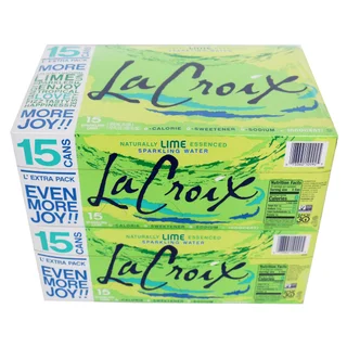 La Croix 100% Natural Lime Flavored Sparkling Water, 12 oz, 30-count